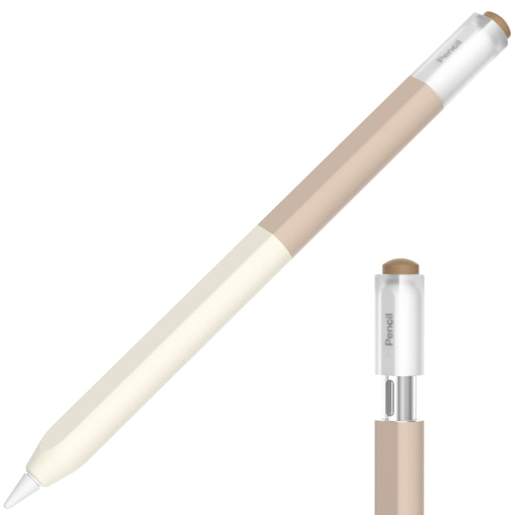 For Apple Pencil USB-C Gradient Silicone Stylus Protective Case(Milk Tea) - Pencil Accessories by buy2fix | Online Shopping UK | buy2fix