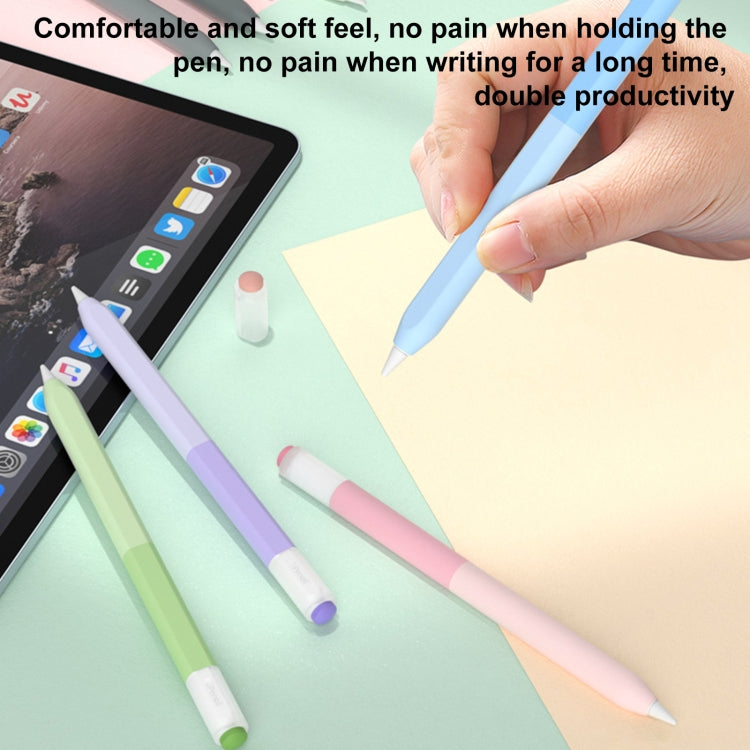 For Apple Pencil USB-C Gradient Silicone Stylus Protective Case(Milk Tea) - Pencil Accessories by buy2fix | Online Shopping UK | buy2fix