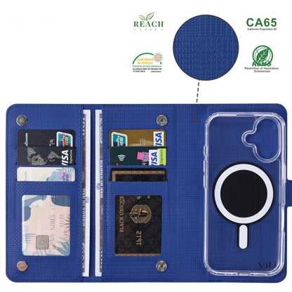 For iPhone 13 Pro ViLi GHA-C Series RFID MagSafe Magnetic Flip Leather Phone Case(Blue) - iPhone 13 Pro Cases by ViLi | Online Shopping UK | buy2fix