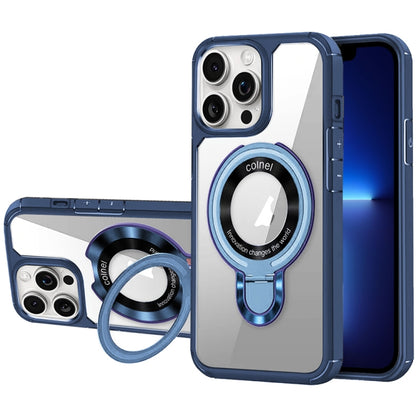 For iPhone 13 Pro MagSafe Acrylic Hybrid TPU Phone Case with Holder(Royal Blue) - iPhone 13 Pro Cases by buy2fix | Online Shopping UK | buy2fix