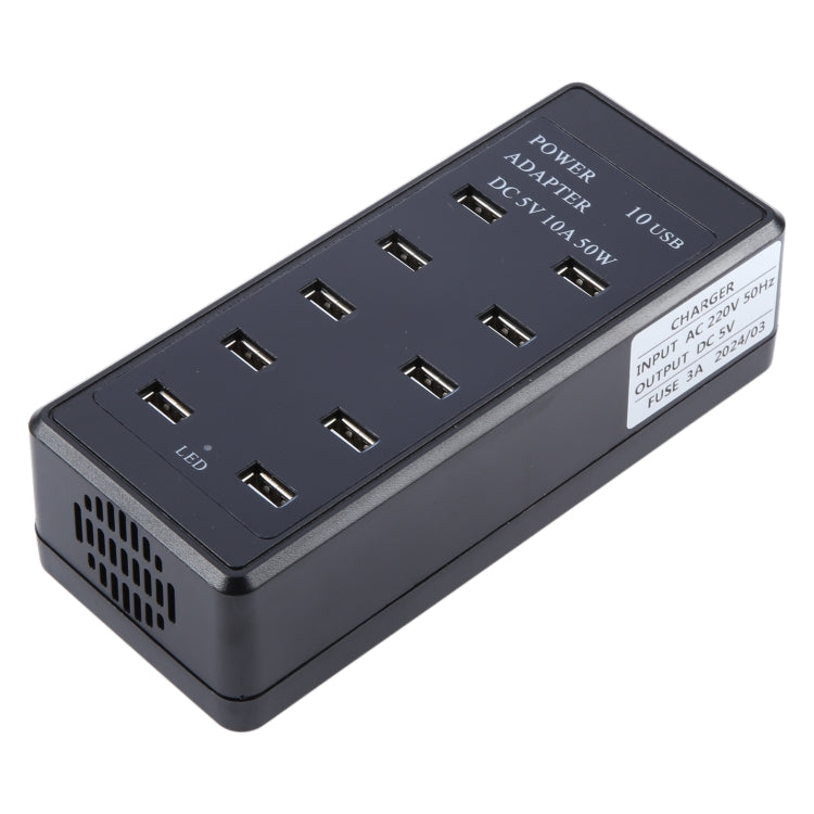 DC 5V 10A 50W 10 USB Multi Port Charger Adapter, Plug:US Plug - Multifunction Charger by buy2fix | Online Shopping UK | buy2fix