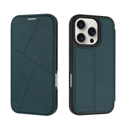 For iPhone 16 Pro Magnetic Armor Series RFID Card Slots Leather Phone Case(Green) - iPhone 16 Pro Cases by buy2fix | Online Shopping UK | buy2fix