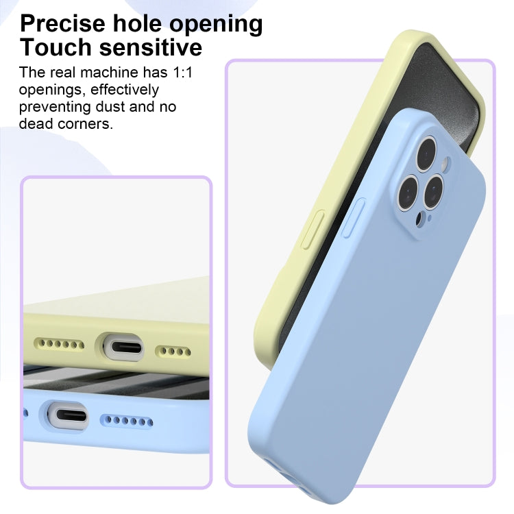 For iPhone 16 Precise Hole Liquid Silicone Jelly Color Full Coverage Phone Case(White) - iPhone 16 Cases by buy2fix | Online Shopping UK | buy2fix