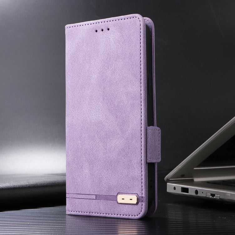 For iPhone 16 Plus Magnetic Clasp Leather Phone Case(Purple) - iPhone 16 Plus Cases by buy2fix | Online Shopping UK | buy2fix