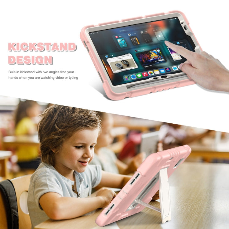 For iPad Air 11 2024 3-Layer Silicone Hybrid PC Tablet Case(Cherry Blossoms Pink) - iPad Air 11 2024 Cases by buy2fix | Online Shopping UK | buy2fix