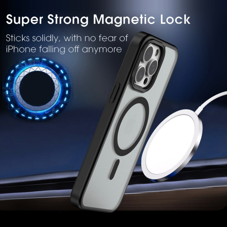 For iPhone 14 Pro Max TPU Hybrid PC Inner Magnetic MagSafe Phone Case(Black) - iPhone 14 Pro Max Cases by buy2fix | Online Shopping UK | buy2fix