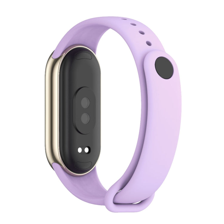 For Xiaomi Smart Band 9 / 8 MIJOBS Metal Buckle Solid Color Silicone Watch Band(Taro Purple) - Watch Bands by MIJOBS | Online Shopping UK | buy2fix