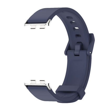 For Honor Band 9 MIJOBS Solid Color Silicone Watch Band(Midnight Blue Silver) - Watch Bands by MIJOBS | Online Shopping UK | buy2fix