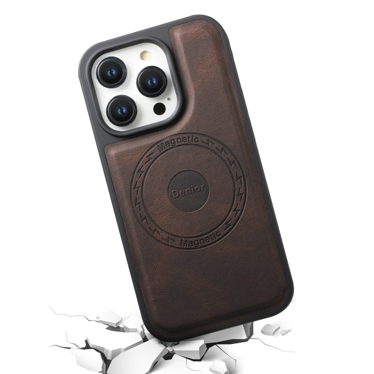 For iPhone 16 Pro Max Denior A13 Skin Feel MagSafe Phone Case(Brown) - iPhone 16 Pro Max Cases by Denior | Online Shopping UK | buy2fix