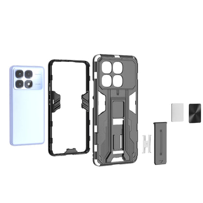 For Redmi K70 Ultra 5G Global Supersonic PC + TPU Holder Phone Case(Black) - Xiaomi Cases by buy2fix | Online Shopping UK | buy2fix