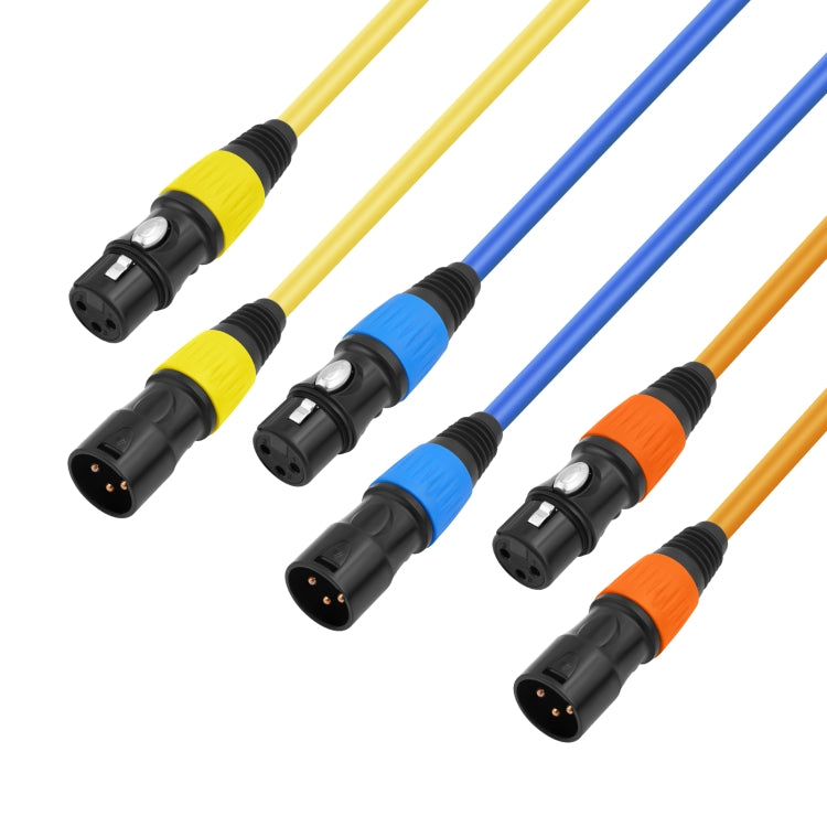 JC1015 XLR 3pin Male to Female Audio Cable, Length:5m(Yellow) - Microphone Audio Cable & Connector by buy2fix | Online Shopping UK | buy2fix