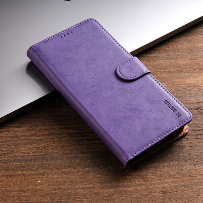 For Samsung Galaxy S24 5G N.BEKUS CSJ-P1 Solid Color Leather Phone Case(Purple) - Galaxy S24 5G Cases by N.BEKUS | Online Shopping UK | buy2fix