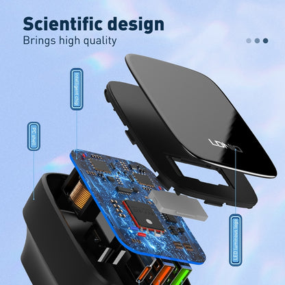 LDNIO Q334 32W Type-C + Dual USB Port Charger with 1m USB-C / Type-C to 8 Pin Data Cable, Plug Type:UK Plug(Black) - USB Charger by LDNIO | Online Shopping UK | buy2fix