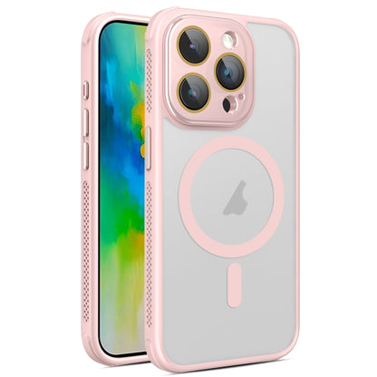 For iPhone 16 Pro Side Cooling Skin Feel Frosted MagSafe Magnetic Phone Case(Pink) - iPhone 16 Pro Cases by buy2fix | Online Shopping UK | buy2fix