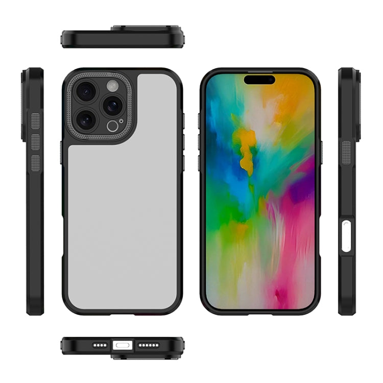 For iPhone 16 Pro Max Bodyguard Micro Matte PC Hybrid TPU Phone Case(Black) - iPhone 16 Pro Max Cases by buy2fix | Online Shopping UK | buy2fix