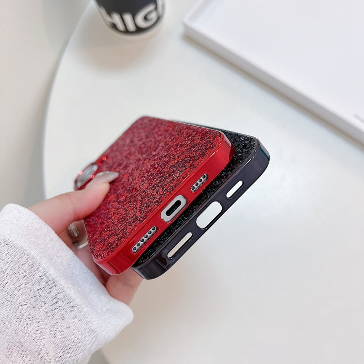 For iPhone 16 Glitter Powder Shockproof TPU Phone Case(Red) - iPhone 16 Cases by buy2fix | Online Shopping UK | buy2fix