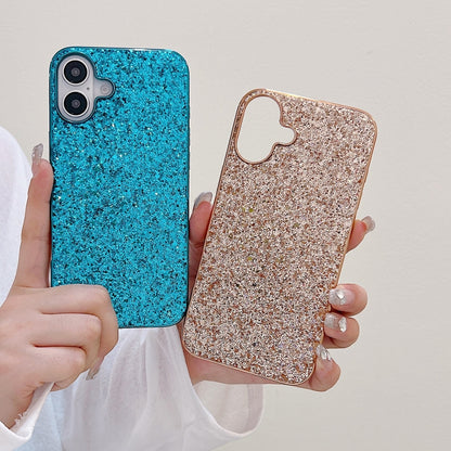 For iPhone 16 Glitter Powder Shockproof TPU Phone Case(Red) - iPhone 16 Cases by buy2fix | Online Shopping UK | buy2fix