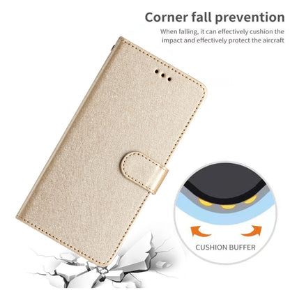 For iPhone 16 Pro Silk Texture Horizontal Flip Leather Phone Case(Gold) - iPhone 16 Pro Cases by buy2fix | Online Shopping UK | buy2fix