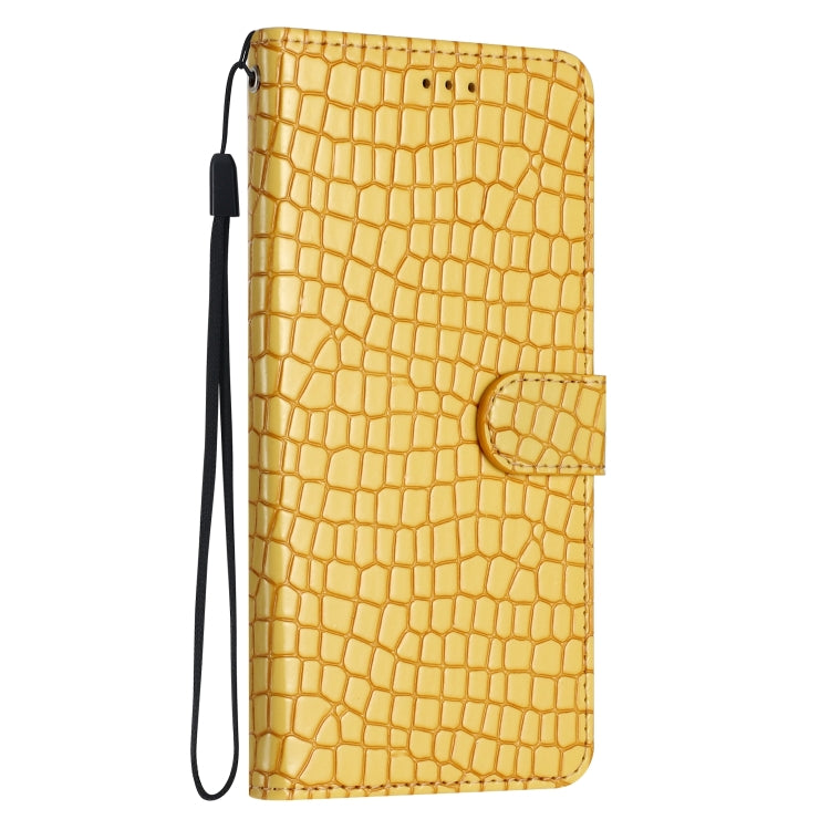 For iPhone 16 Crocodile Texture Horizontal Flip Leather Phone Case(Yellow) - iPhone 16 Cases by buy2fix | Online Shopping UK | buy2fix