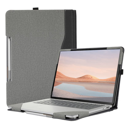 For Microsoft Surface Laptop Studio 2 Cotton Cloth Texture Leather Laptop Protective Case(Light Grey) - Screen & Keyboard Cover by buy2fix | Online Shopping UK | buy2fix