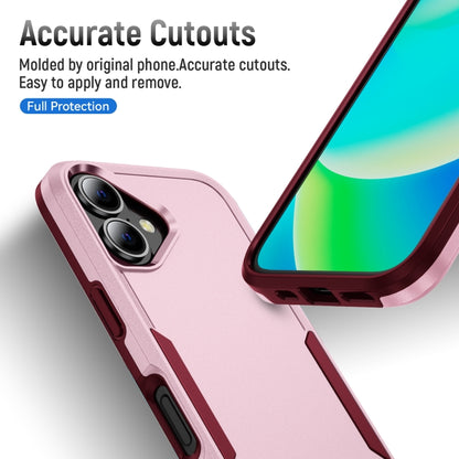 For iPhone 16 Pioneer Armor Heavy Duty PC + TPU Phone Case(Pink+Rose Red) - iPhone 16 Cases by buy2fix | Online Shopping UK | buy2fix