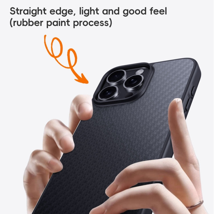 For iPhone 16 Pro Max Carbon Fiber Kevlar MagSafe Magnetic Phone Case(Black) - iPhone 16 Pro Max Cases by buy2fix | Online Shopping UK | buy2fix