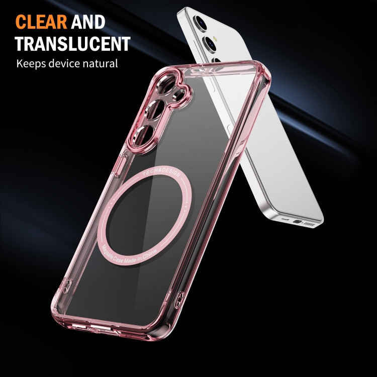 For Samsung Galaxy S24+ 5G Airbag Magsafe PC Hybrid TPU Phone Case(Clear Pink) - Galaxy S24+ 5G Cases by buy2fix | Online Shopping UK | buy2fix