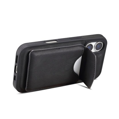 For iPhone 16 Plus Denior D19 Skin Feel MagSafe Detachable Card Slot Phone Case(Black) - iPhone 16 Plus Cases by Denior | Online Shopping UK | buy2fix