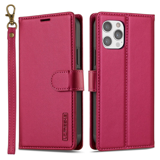 For iPhone 12 / 12 Pro LC.IMEEKE L2 Series Detachable Magsafe PU Phone Case with Lanyard(Red) - iPhone 12 / 12 Pro Cases by LC.IMEEKE | Online Shopping UK | buy2fix