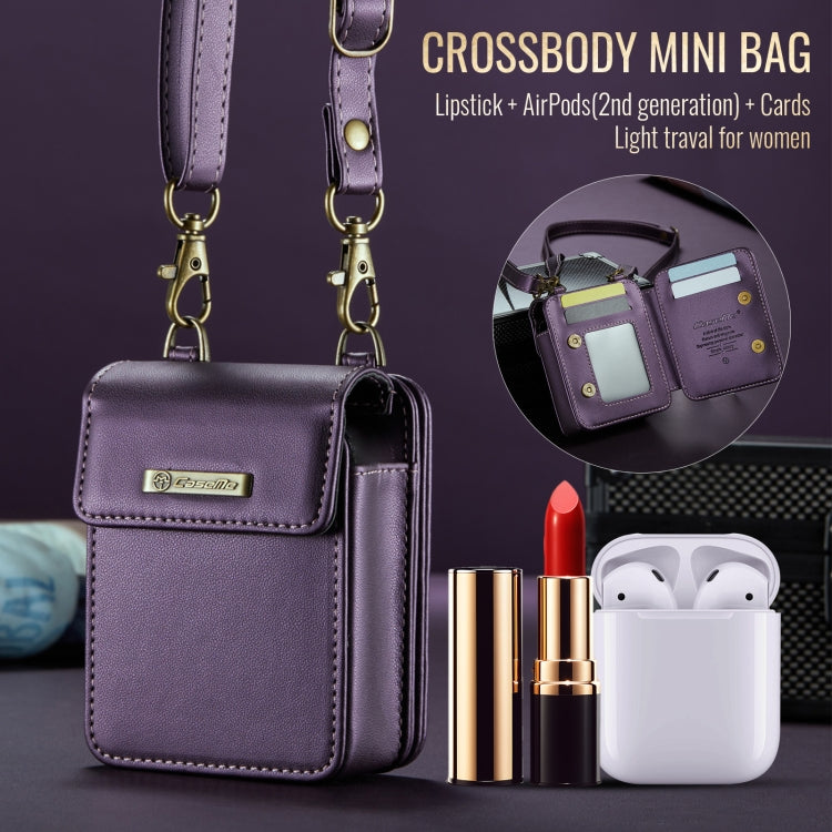 CaseMe Me50 Mini Universal Bag for Apple and Samsung Headphones + Lipstick(Purple) - For AirPods 1/2 by CaseMe | Online Shopping UK | buy2fix