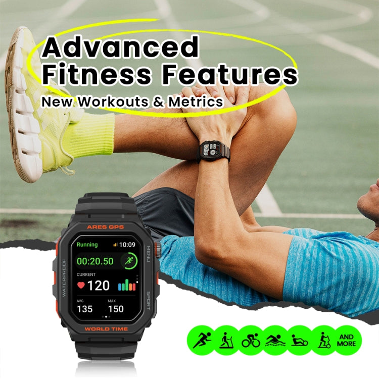 Zeblaze Ares GPS Rugged GPS Smart Watch, Support Heart Rate / Pulse Ox Blood Oxygen(Lava Black) - Smart Watches by Zeblaze | Online Shopping UK | buy2fix