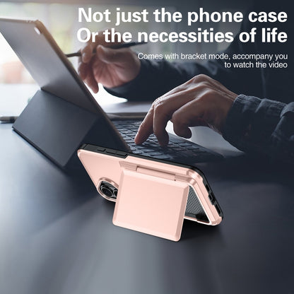 For iPhone 16 Card Slot Holder Phone Case(Grey) - iPhone 16 Cases by buy2fix | Online Shopping UK | buy2fix