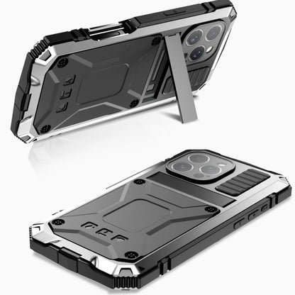 For iPhone 16 Pro Max R-JUST Life Waterproof Dustproof Shockproof Phone Case(Silver) - iPhone 16 Pro Max Cases by R-JUST | Online Shopping UK | buy2fix