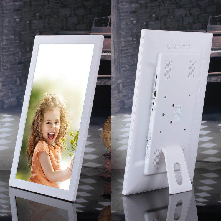 23.6 inch LED Screen Digital Photo Frame, Plug Type:EU Plug(White) - 15 inch Above by buy2fix | Online Shopping UK | buy2fix