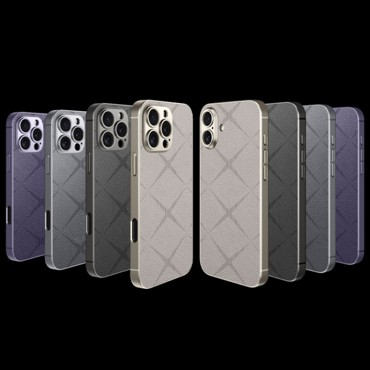 For iPhone 16 Pro GKK Asterism Metal Paint Skin Feel Leather Full Coverage Phone Case(Mountain Gray) - iPhone 16 Pro Cases by GKK | Online Shopping UK | buy2fix