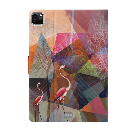 For iPad Pro 11 2024 Colored Drawing Pattern Flip Leather Smart Tablet Case(Flamingo) - iPad Pro 11 2024 Cases by buy2fix | Online Shopping UK | buy2fix