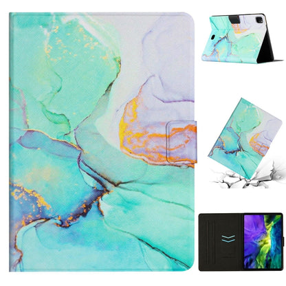 For iPad Pro 11 2024 Marble Pattern Leather Smart Tablet Case(Green) - iPad Pro 11 2024 Cases by buy2fix | Online Shopping UK | buy2fix