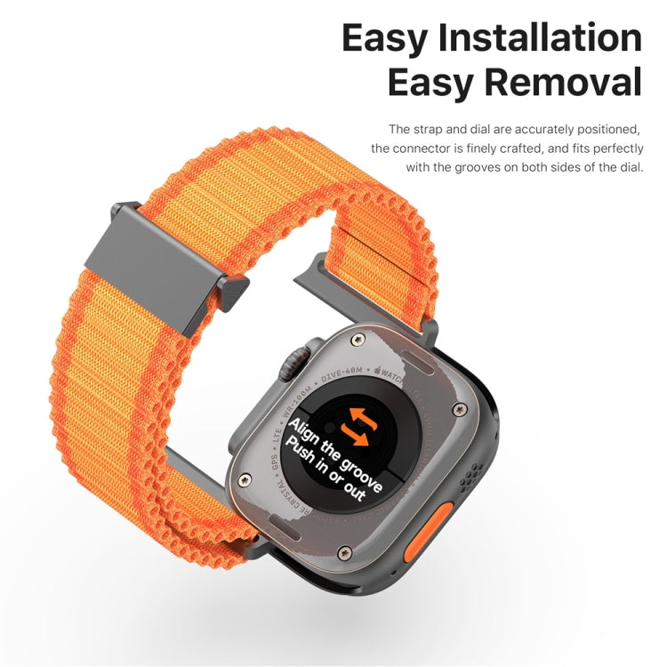 For Apple Watch Series 10 42mm DUX DUCIS YC Series Ocean Nylon Watch Band(Orange) - Watch Bands by DUX DUCIS | Online Shopping UK | buy2fix