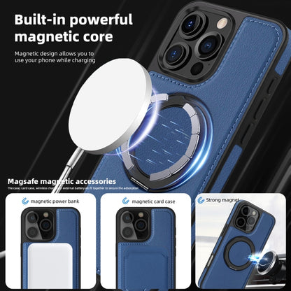 For iPhone 16 Yashi 360 Degree Rotating MagSafe Holder Phone Case(Blue) - iPhone 16 Cases by buy2fix | Online Shopping UK | buy2fix