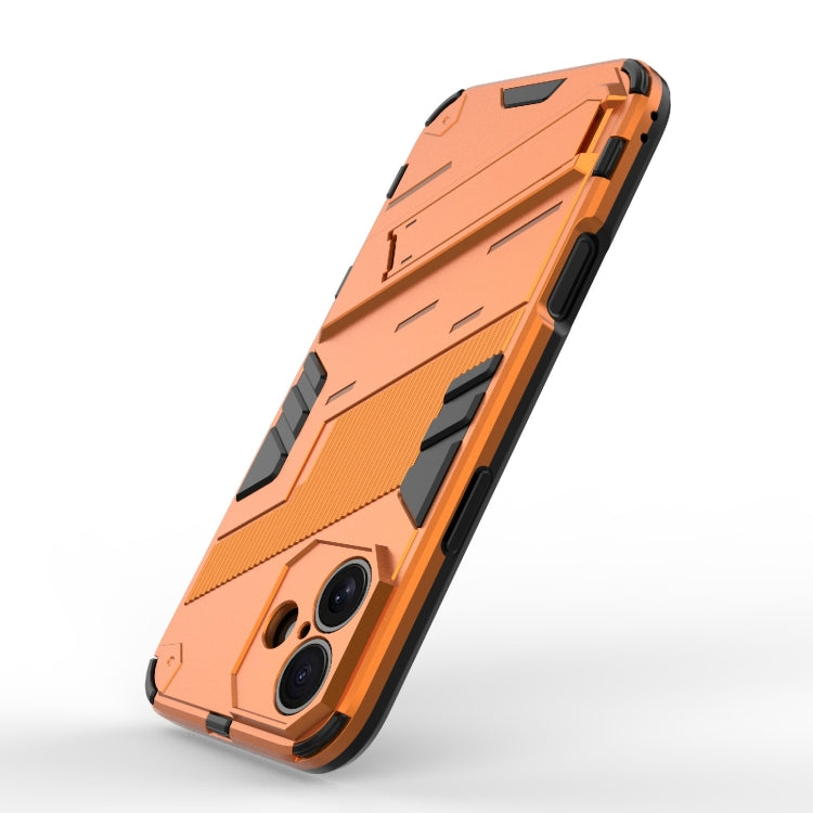 For iPhone 16 Punk Armor 2 in 1 PC + TPU Phone Case with Holder(Orange) - iPhone 16 Cases by buy2fix | Online Shopping UK | buy2fix