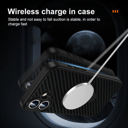 For iPhone 15 Pro Carbon Fiber MagSafe 360 Degree Rotating Holder Phone Case(Black) - iPhone 15 Pro Cases by buy2fix | Online Shopping UK | buy2fix