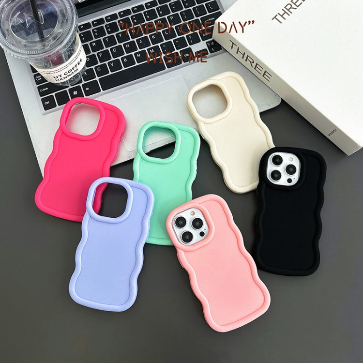 For iPhone 16 Plus Big Wave Puff Shape TPU Phone Case(Black) - iPhone 16 Plus Cases by buy2fix | Online Shopping UK | buy2fix