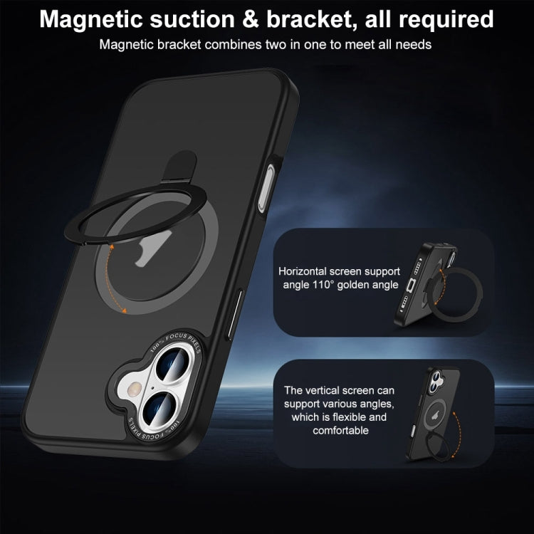 For iPhone 16 Pro Max Skin Feel MagSafe Magnetic Holder Phone Case(Titanium) - iPhone 16 Pro Max Cases by buy2fix | Online Shopping UK | buy2fix