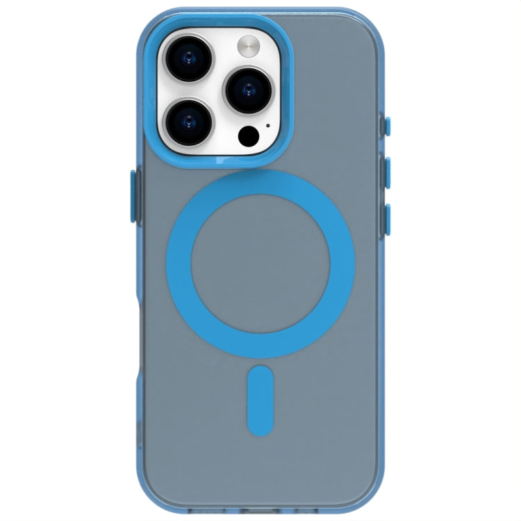 For iPhone 16 Pro Candy Magsafe PC Hybrid TPU Phone Case(Blue) - iPhone 16 Pro Cases by buy2fix | Online Shopping UK | buy2fix