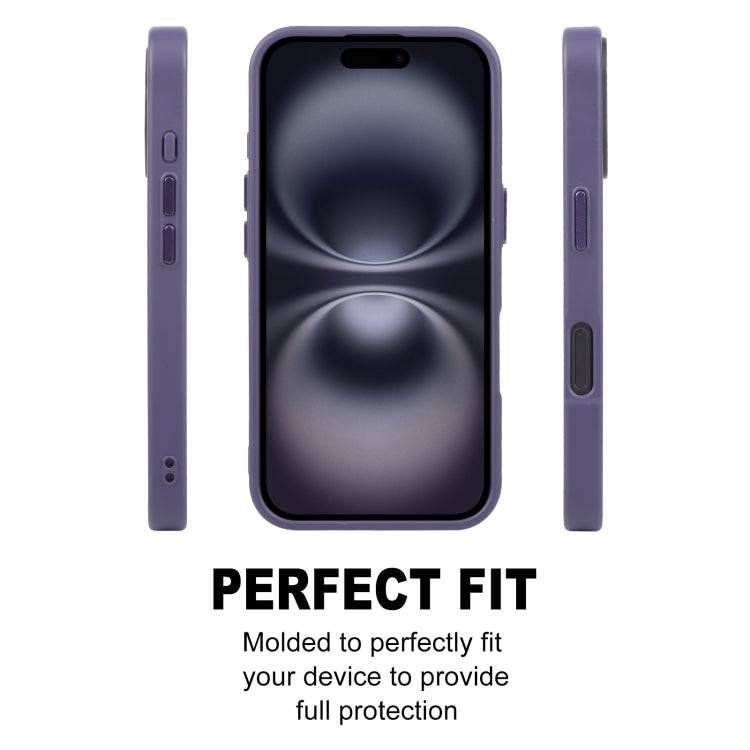 For iPhone 16 GEBEI Skin Feel MagSafe Magnetic Phone Case(Purple) - iPhone 16 Cases by GEBEI | Online Shopping UK | buy2fix