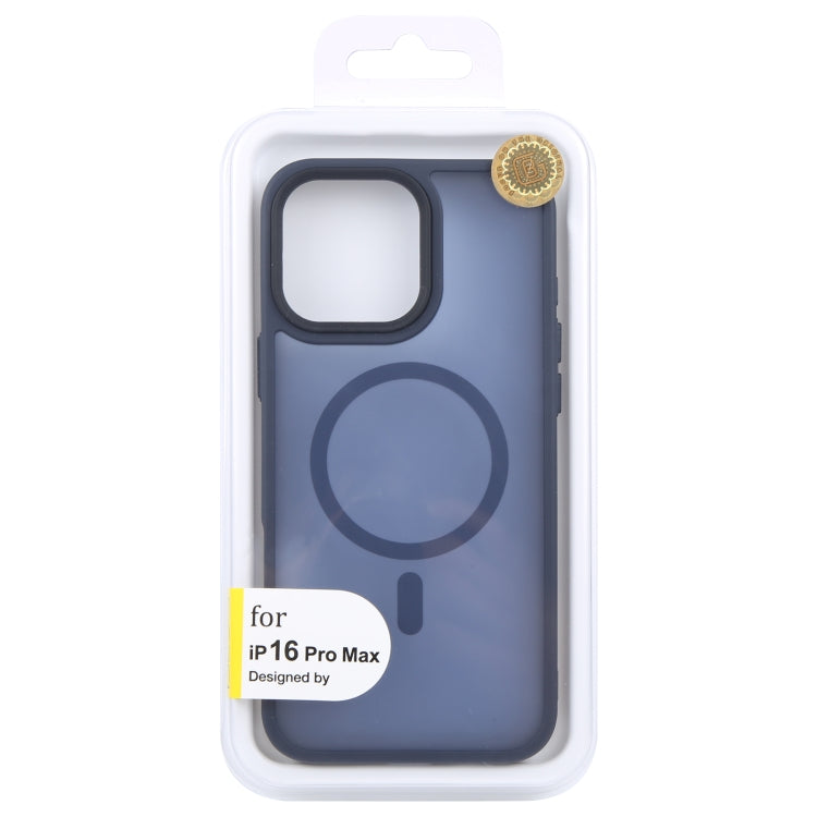 For iPhone 16 Pro Max GEBEI Skin Feel MagSafe Magnetic Phone Case(Blue) - iPhone 16 Pro Max Cases by GEBEI | Online Shopping UK | buy2fix