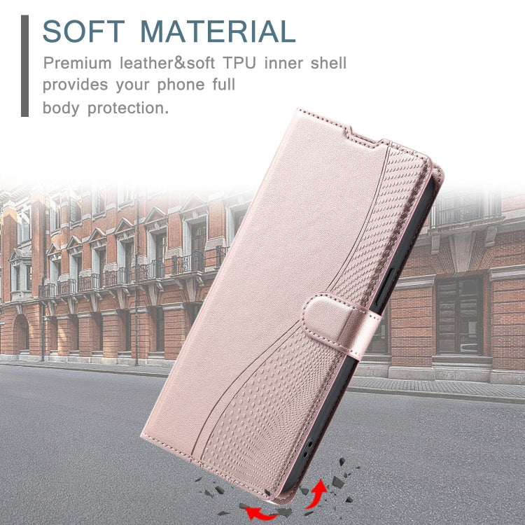 For iPhone 16 Voltage Ultra-thin Dot Leather Phone Case(Rose Gold) - iPhone 16 Cases by buy2fix | Online Shopping UK | buy2fix