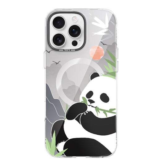 For iPhone 16 Pro TGVIS Grace Series MagSafe Magnetic Phone Case(Panda) - iPhone 16 Pro Cases by TGVIS | Online Shopping UK | buy2fix