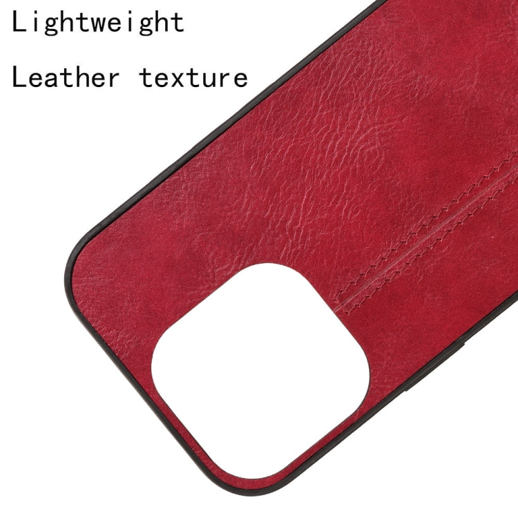 For iPhone 16 Pro Cow Pattern Sewing Back Cover Phone Case(Red) - iPhone 16 Pro Cases by buy2fix | Online Shopping UK | buy2fix