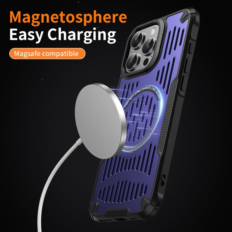 For iPhone 16 Pro Max Ice Front Cooling MagSafe Magnetic Phone Case(Black) - iPhone 16 Pro Max Cases by buy2fix | Online Shopping UK | buy2fix